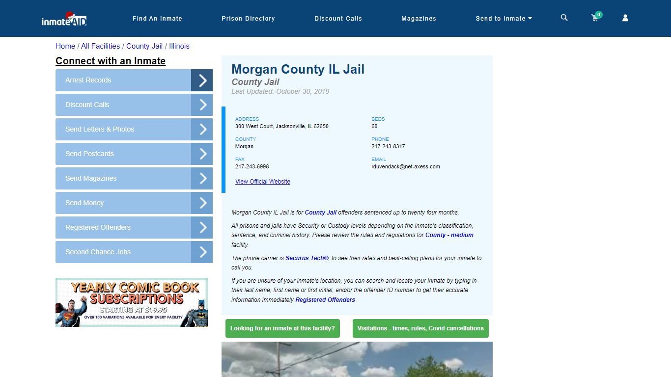 Morgan County IL Jail - Inmate Locator - Jacksonville, IL